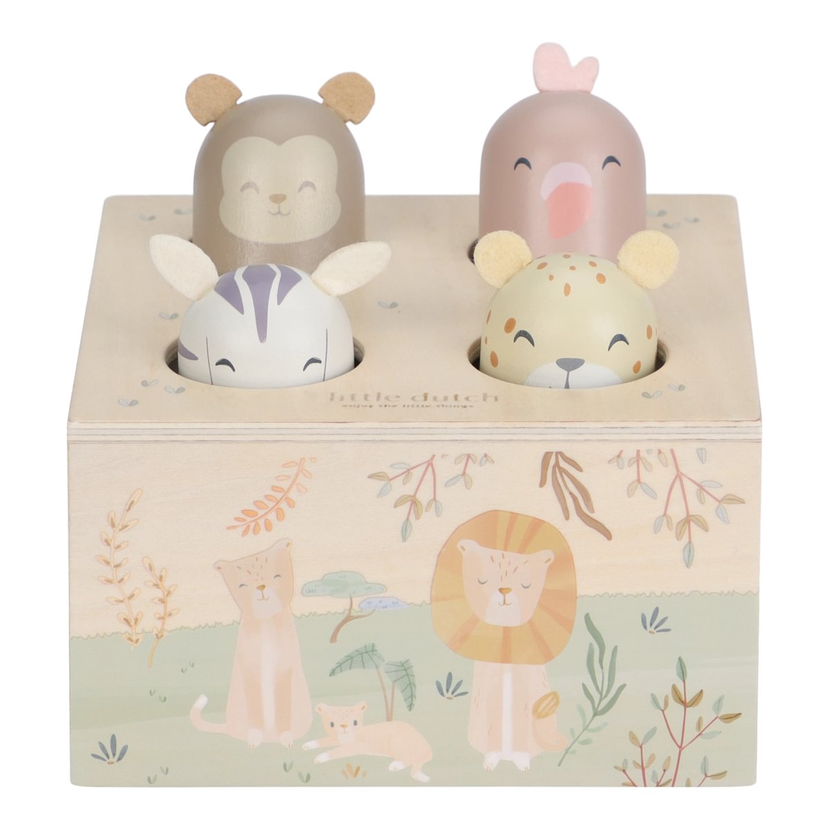 Little Dutch Pop-up-Spiel aus Holz – Safari Friends FSC