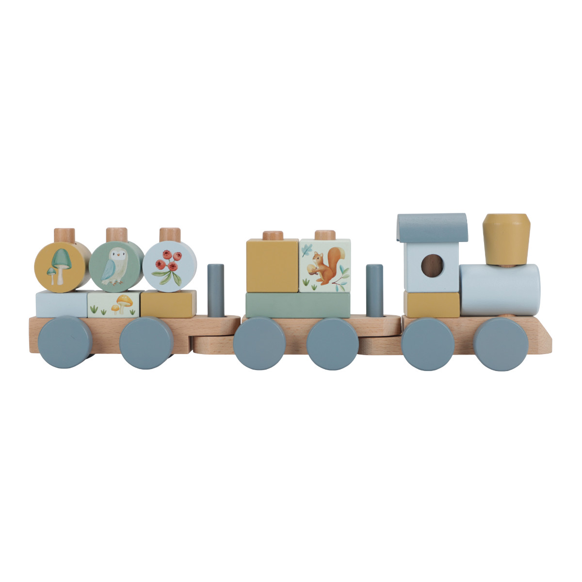 Little Dutch Holz Eisenbahn mit Steck-Formen FSC