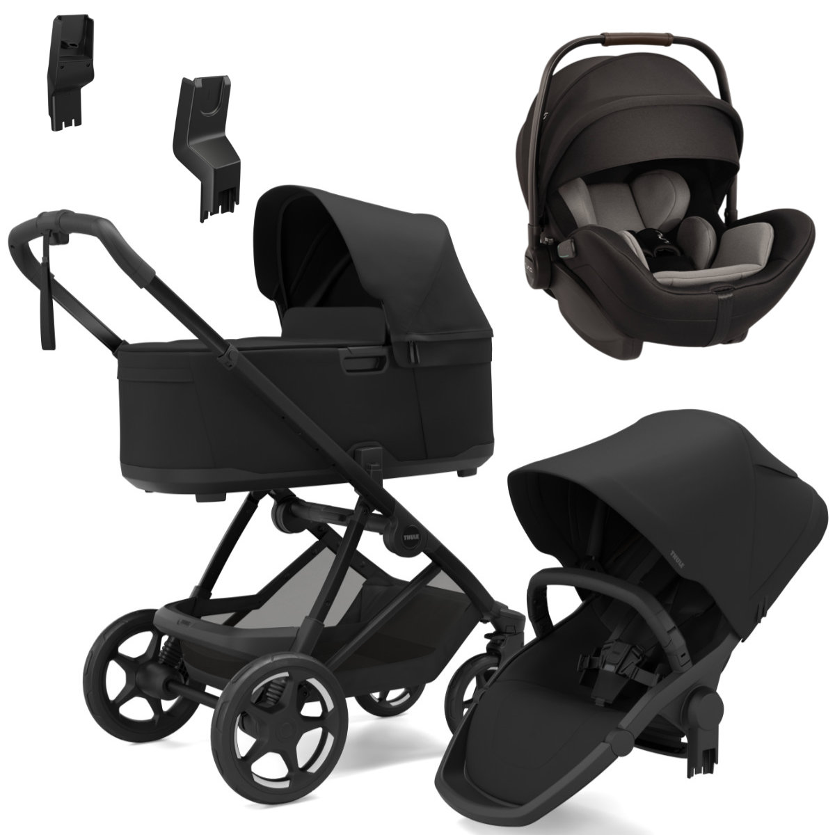 Thule Charm Kinderwagen Set 3 in 1 inkl. Nuna Arra Flex i-Size Babyschale