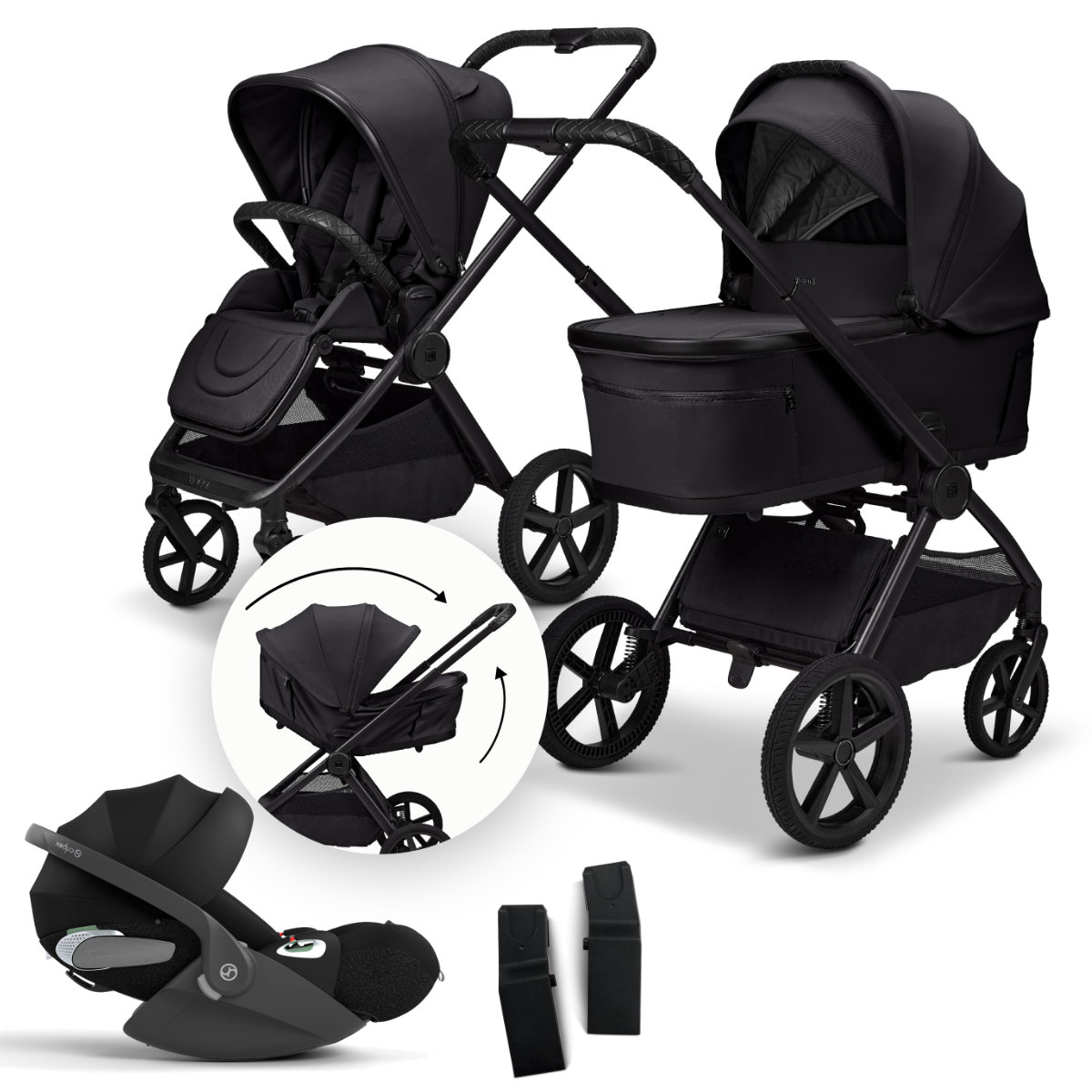 Moon Gio Fold Kinderwagen Set 3 in 1 inkl. Cybex Cloud T i-Size Babyschale