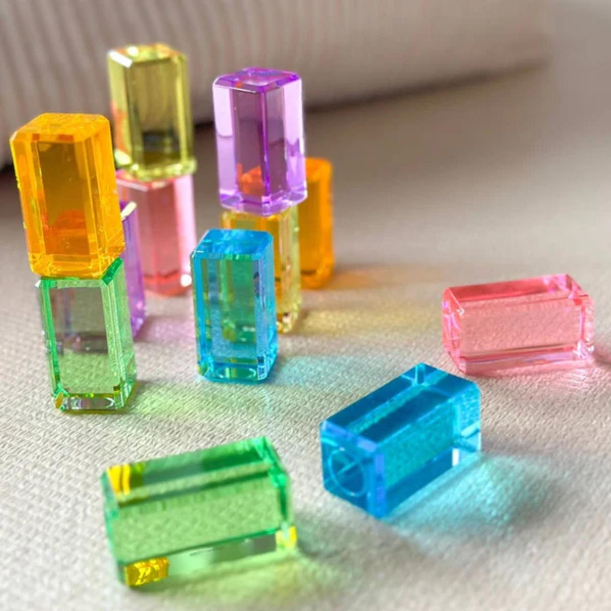 Bauspiel Lichtbauquadern Pastell