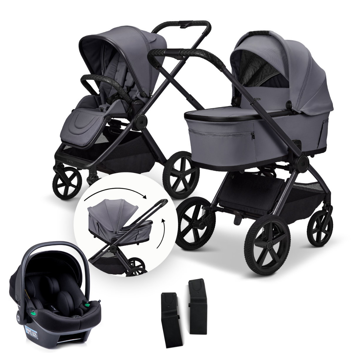 Moon Gio Fold Kinderwagen Set 3 in 1 inkl. Moon Lola Babyschale