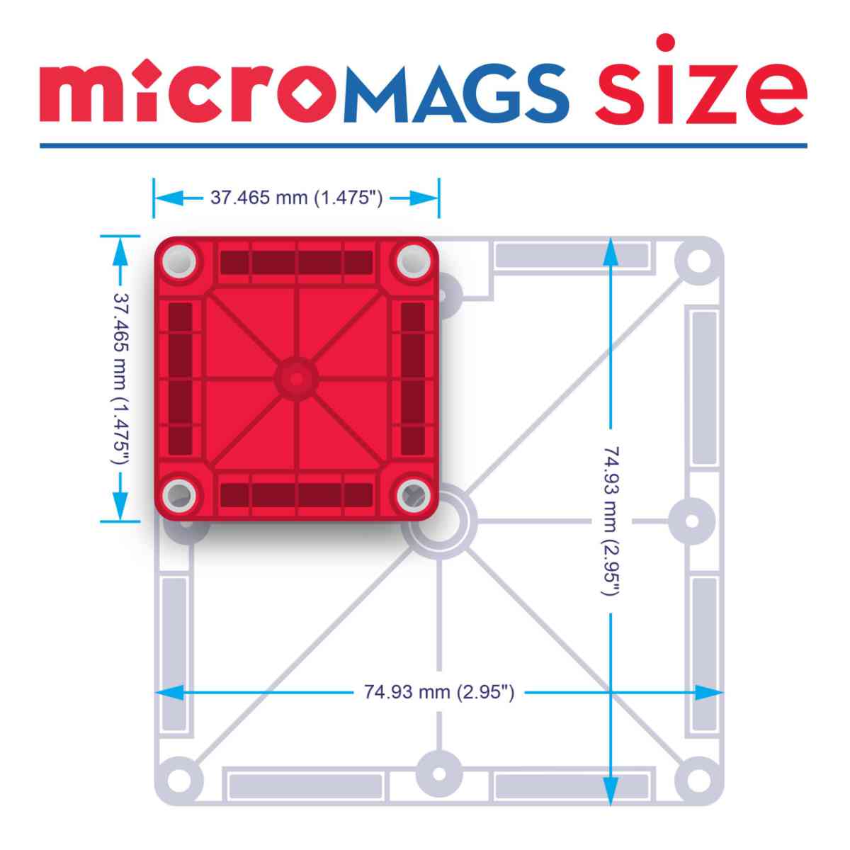 MAGNA-TILES microMAGS LEARN Buchstaben