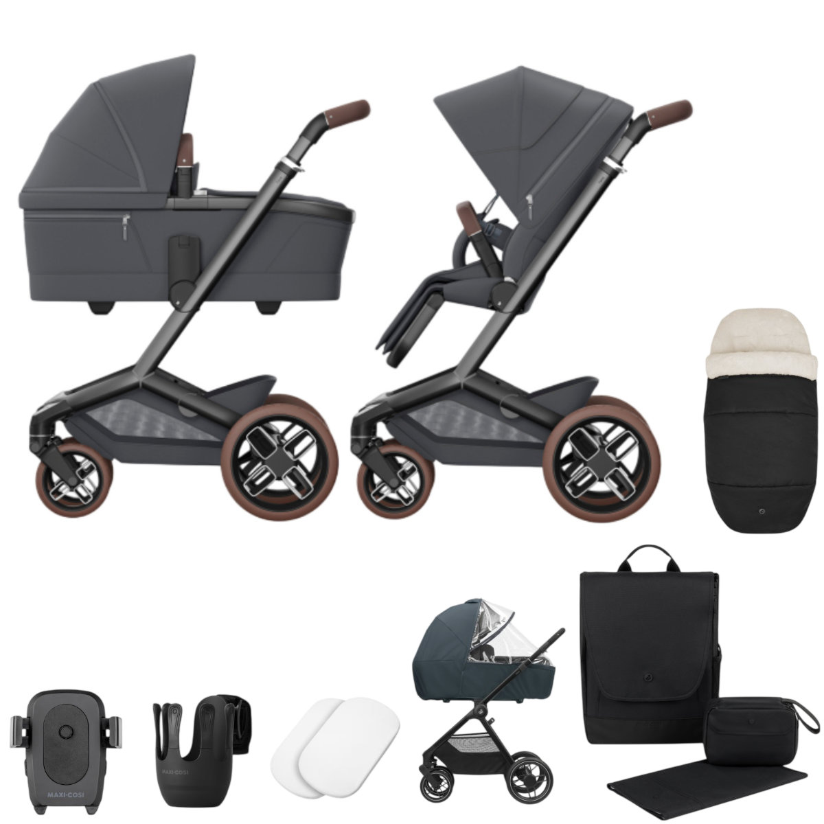 Maxi Cosi Fame Kombikinderwagen + Zubehör