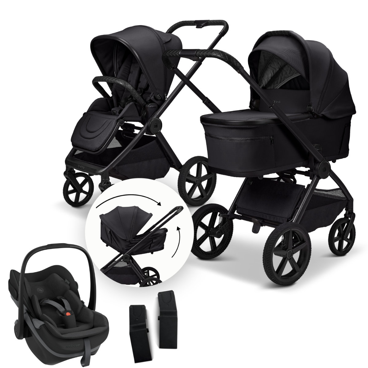 Moon Gio Fold Kinderwagen Set 3 in 1 inkl. Maxi Cosi Pebble Slide Pro Babyschale