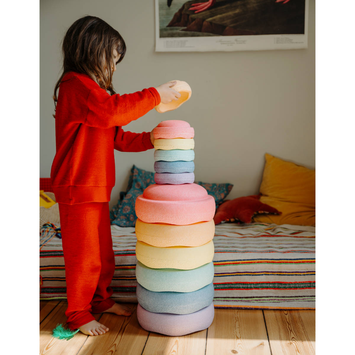 Stapelstein Mini Rainbow Pastell 6 Stk