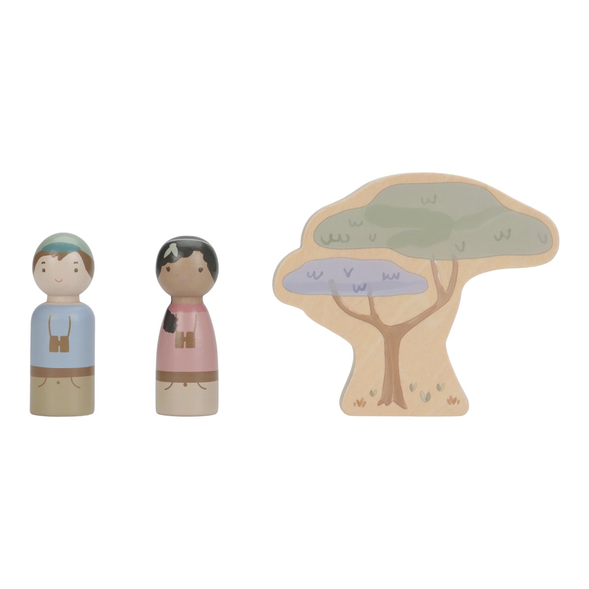 Little Dutch Jeep mit Figuren und Tieren aus FSC-Holz – Safari Friends