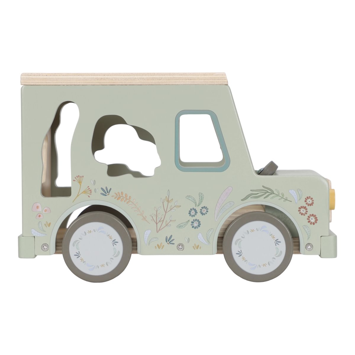 Little Dutch Formensortierer Auto aus Holz – Safari Friends FSC