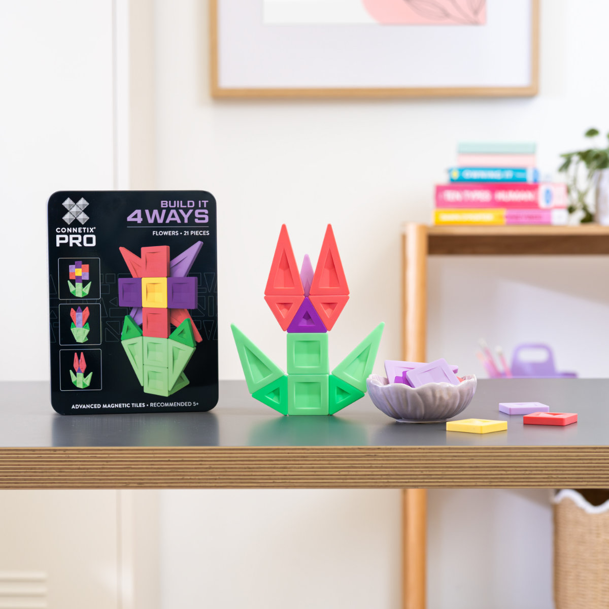Connetix PRO Flowers Pack – Magnetbausteine – 21 Teile