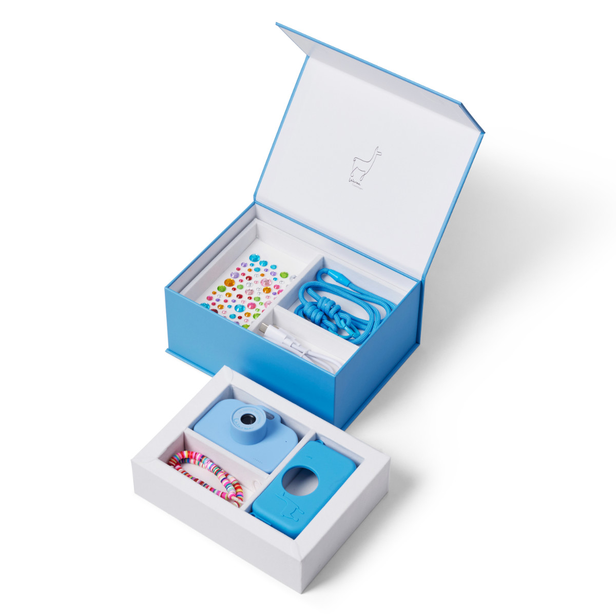 Lalarma Kamera-Set mit Silikonhülle, Schmuckbox, Aufhänger & Stickerbogen