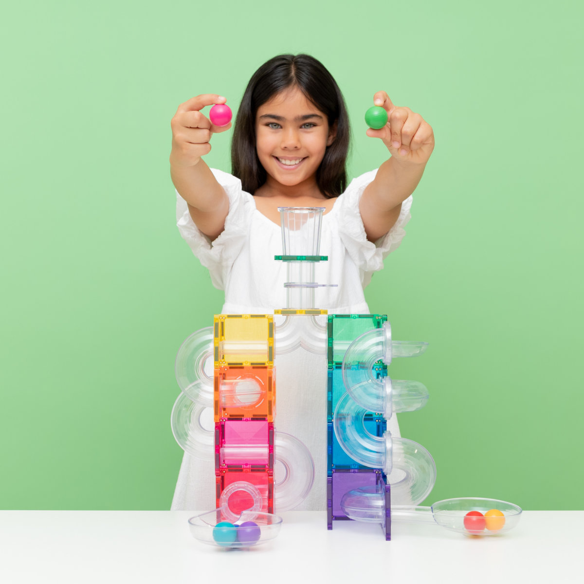 Connetix Magnetbausteine Bright Creative Ball Run Bundle – 218 Teile