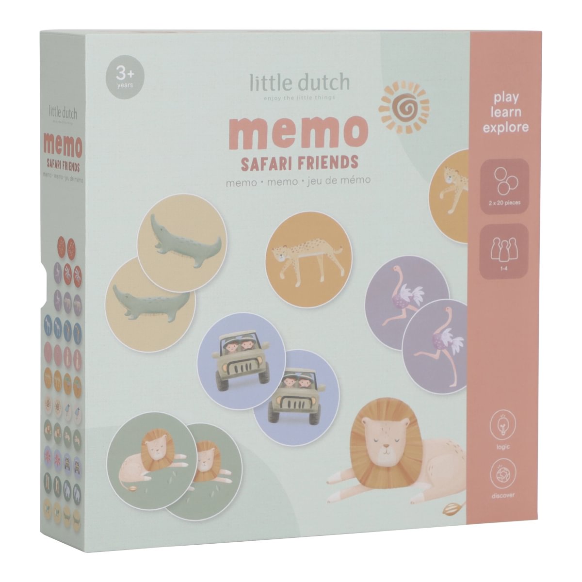 Little Dutch Memo-Spiel - Safari Friends