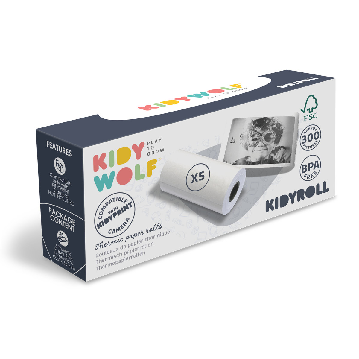 Kidywolf Kidyroll – Thermopapier für Kidyprint Drucke
