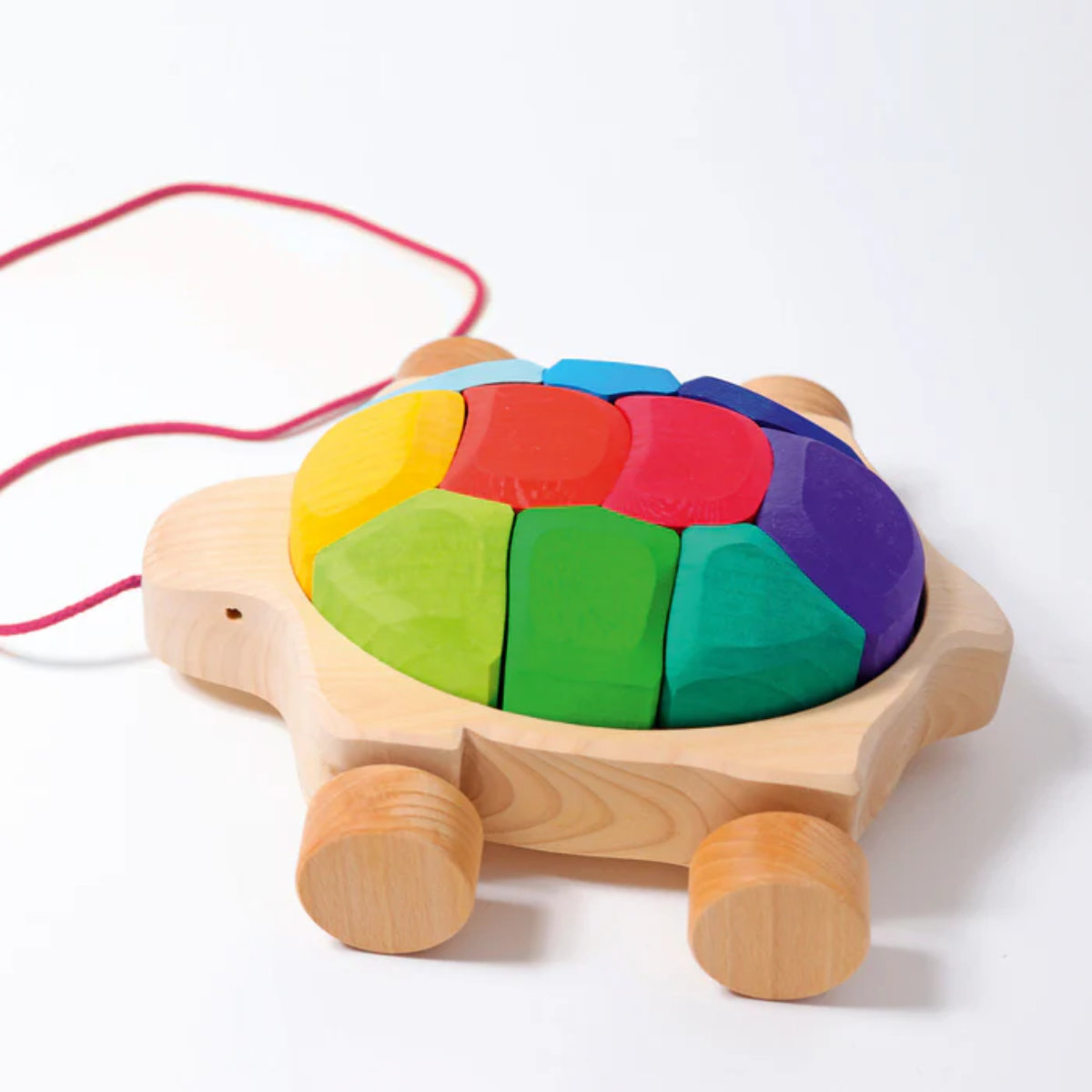 Grimm's Nachziehtier aus Holz, Regenbogen-Schildkröte