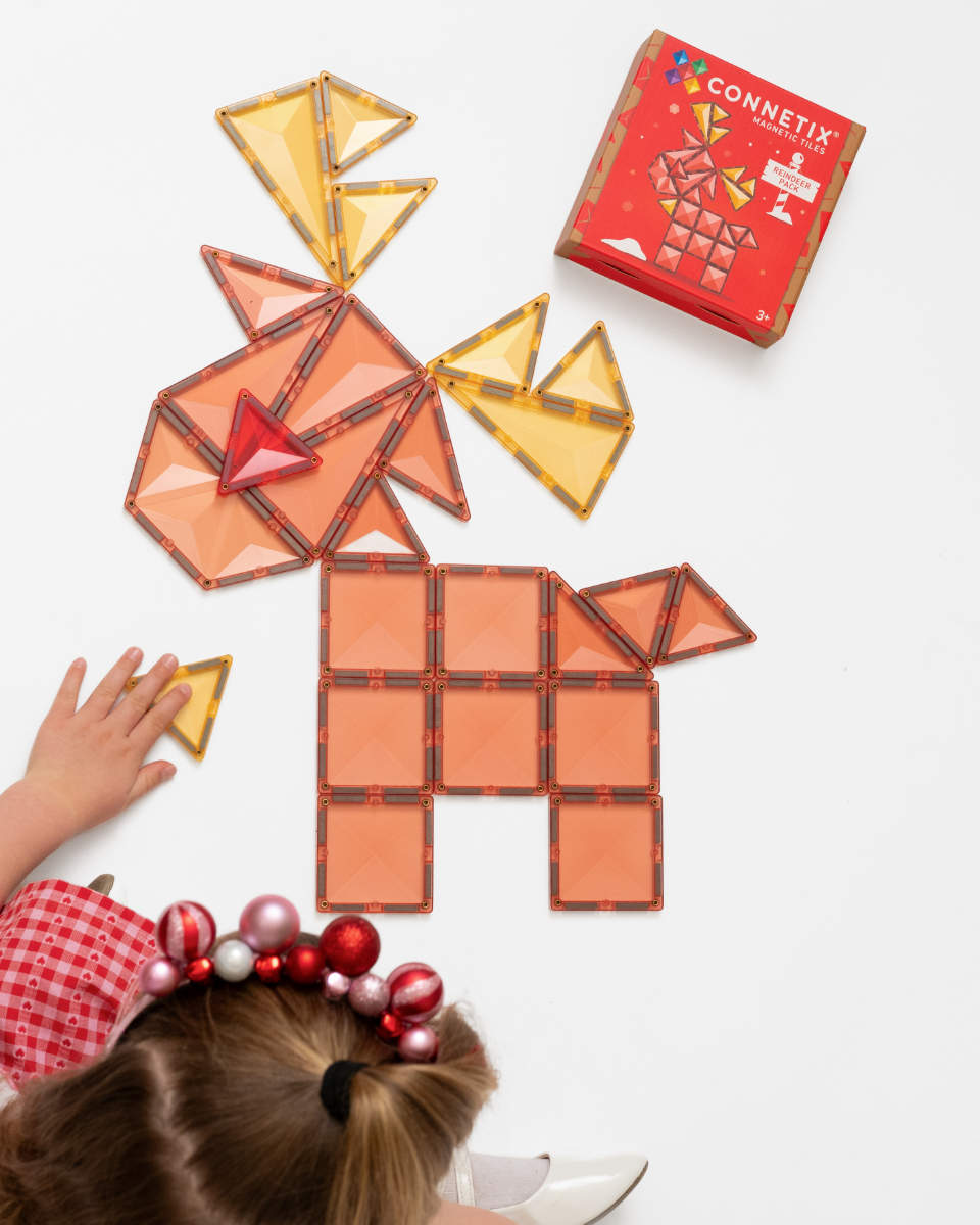 Connetix Magnetbausteine Weihnachts-Rentier-Set – 25 Teile