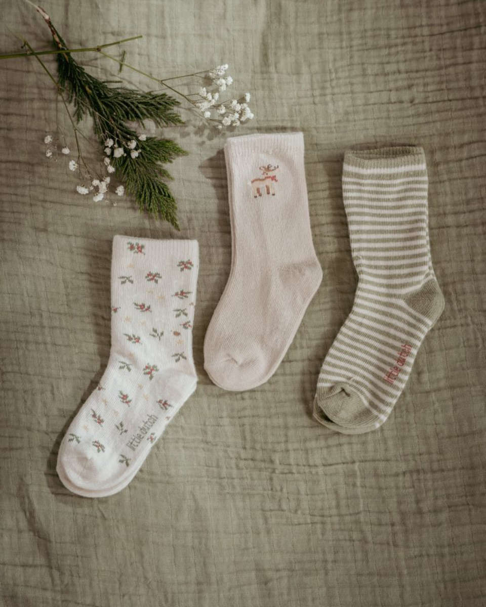 Little Dutch Weihnachtssocken Little Christmas 3er-Pack