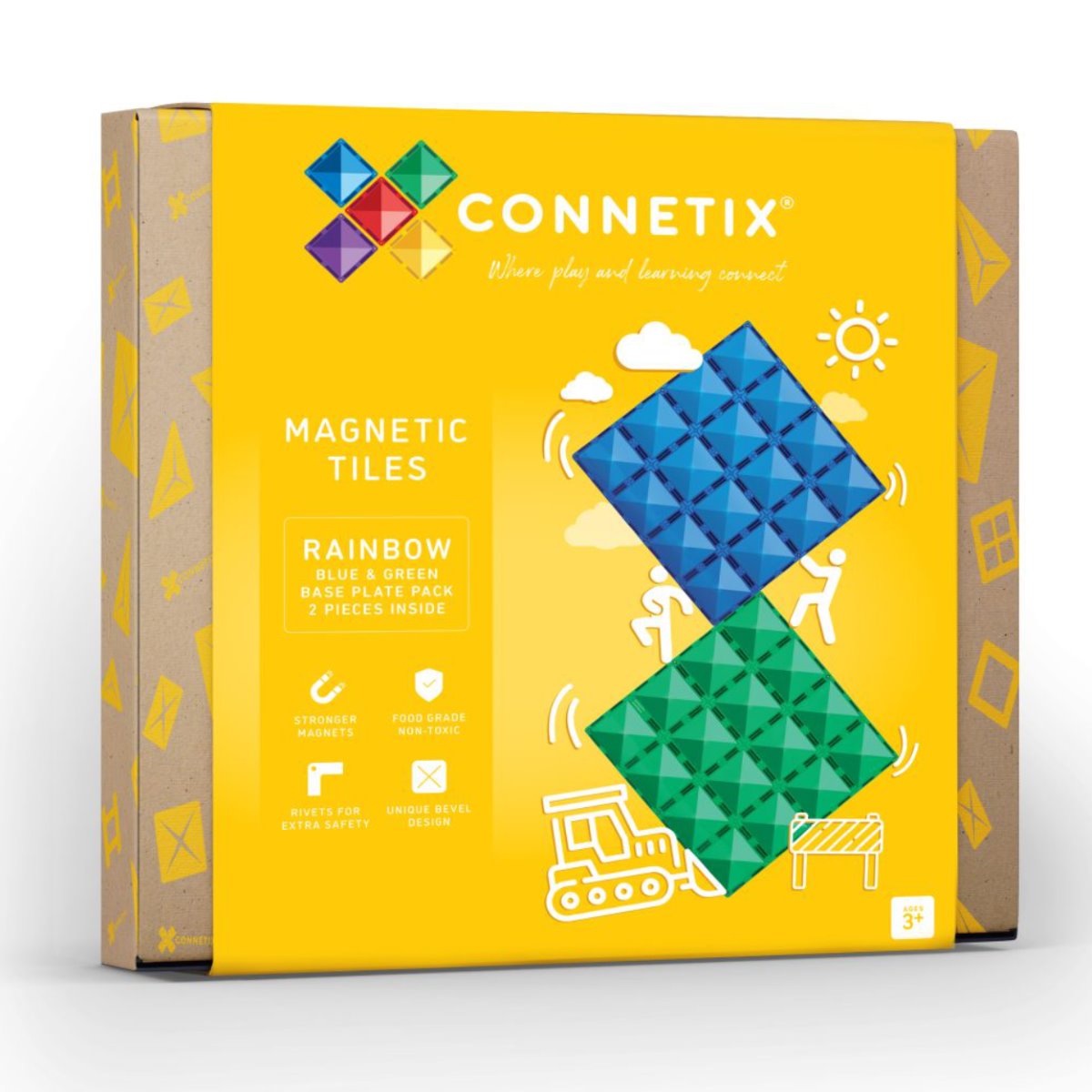 Connetix Magnetspielzeug Basisplatten | 2 Teile