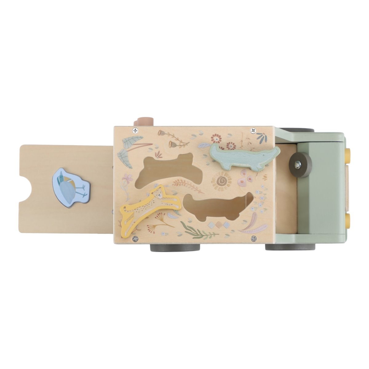 Little Dutch Formensortierer Auto aus Holz – Safari Friends FSC