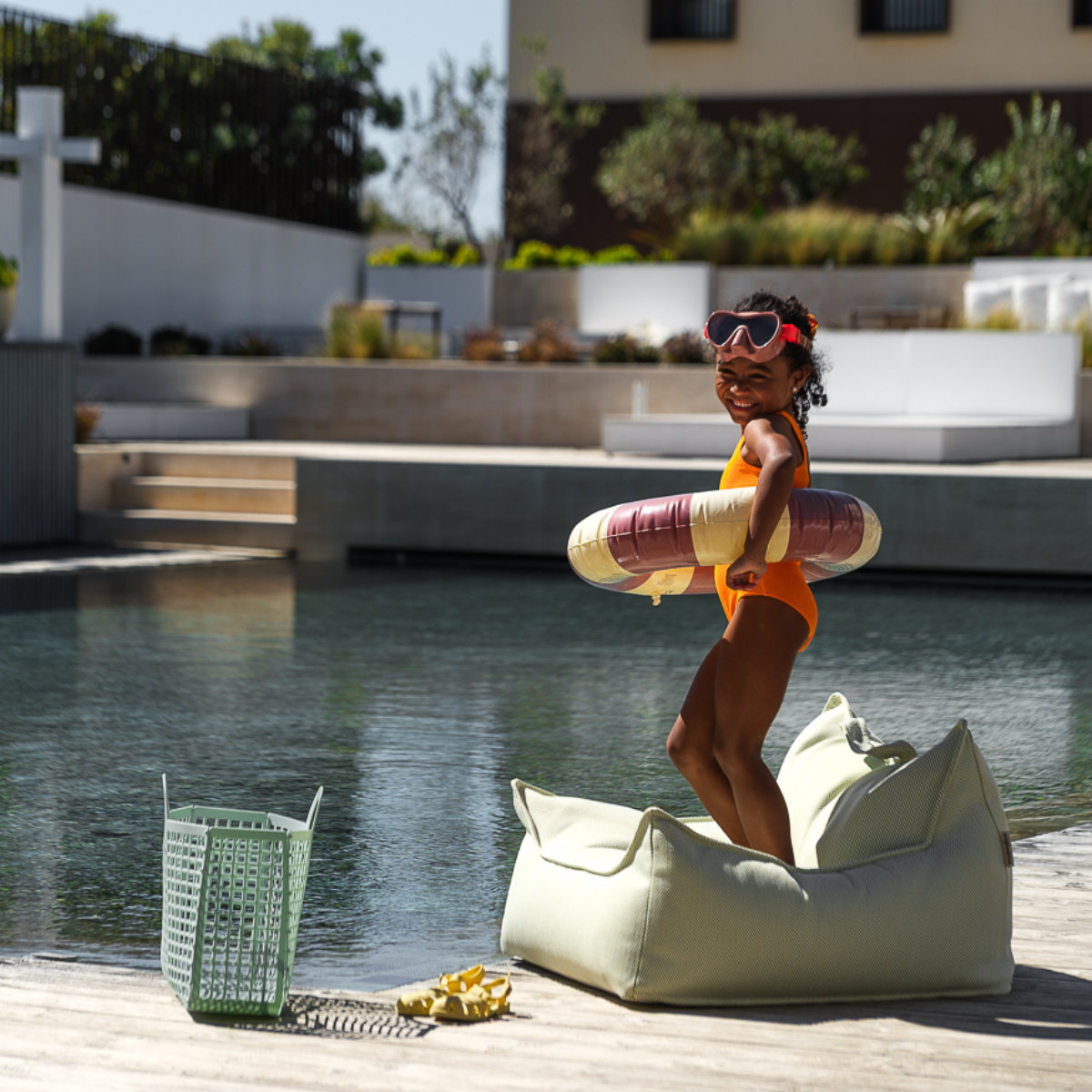Wigiwama Sitzsack & Hocker Ottoman Square Set