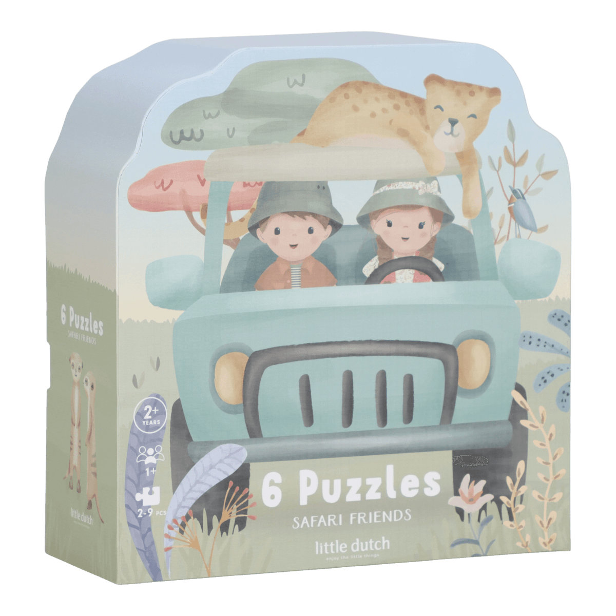 Little Dutch Puzzle 6er-Set – Safari Friends FSC