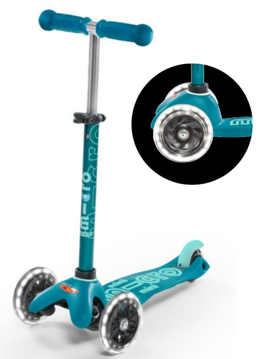 Mini Micro Deluxe Scooter mit LED Räder
