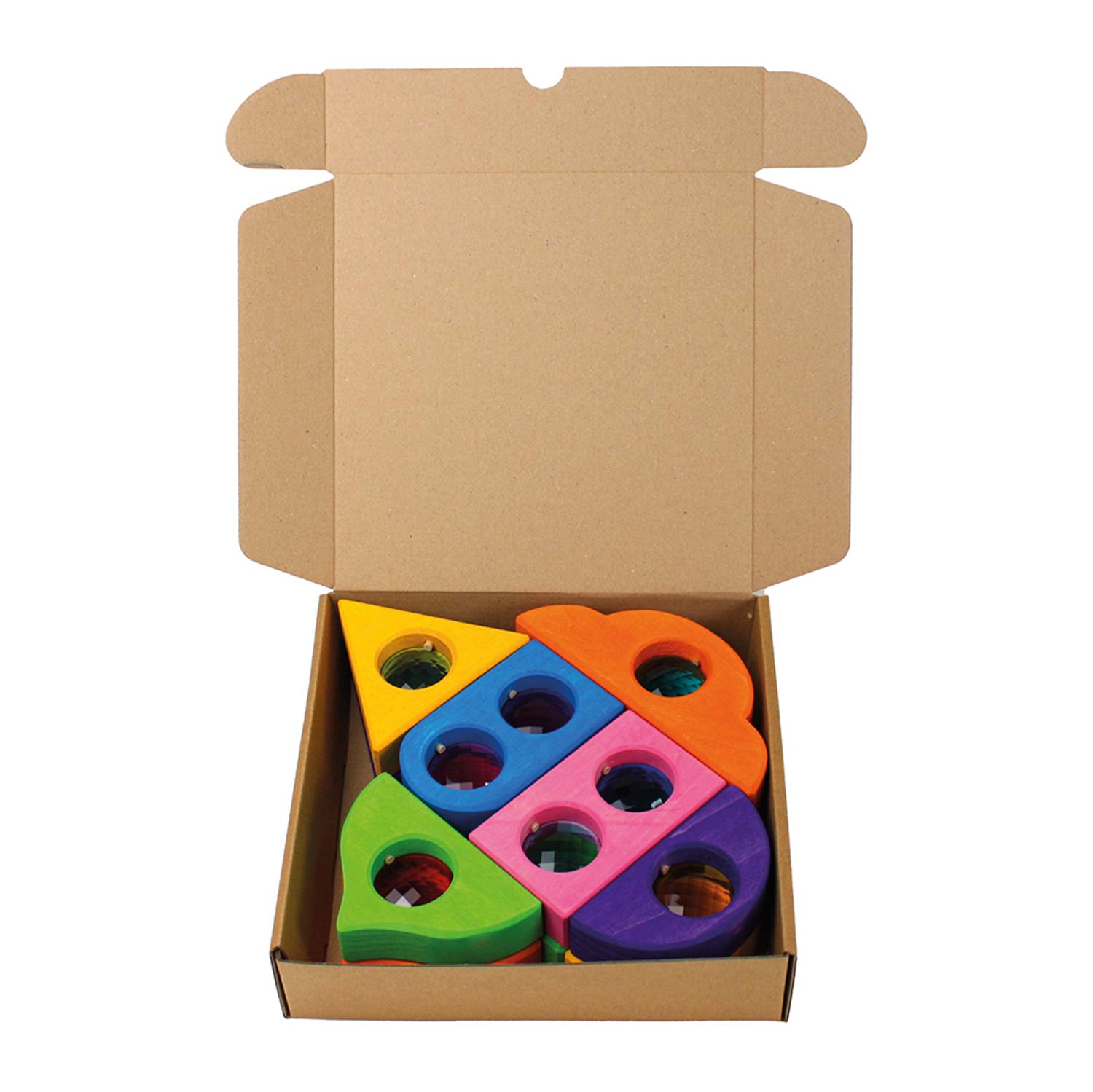 Bauspiel Funkeldächern 12-teilig Pastell