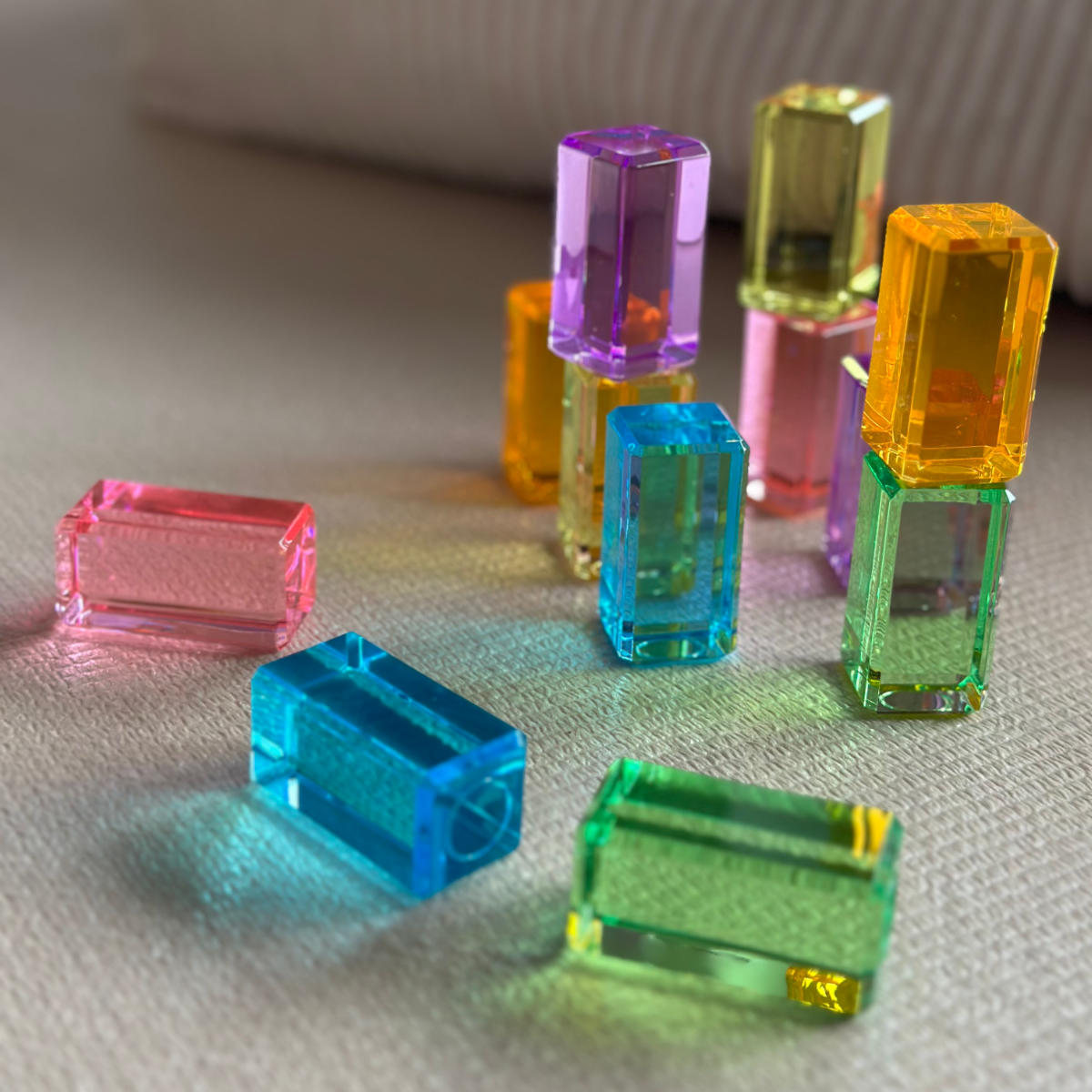Bauspiel Lichtbauquadern Pastell