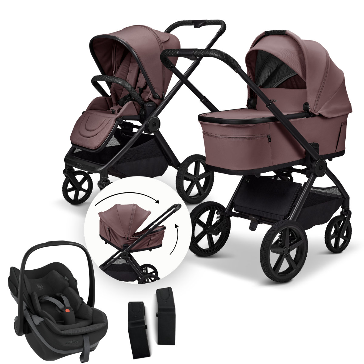 Moon Gio Fold Kinderwagen Set 3 in 1 inkl. Maxi Cosi Pebble Slide Pro Babyschale