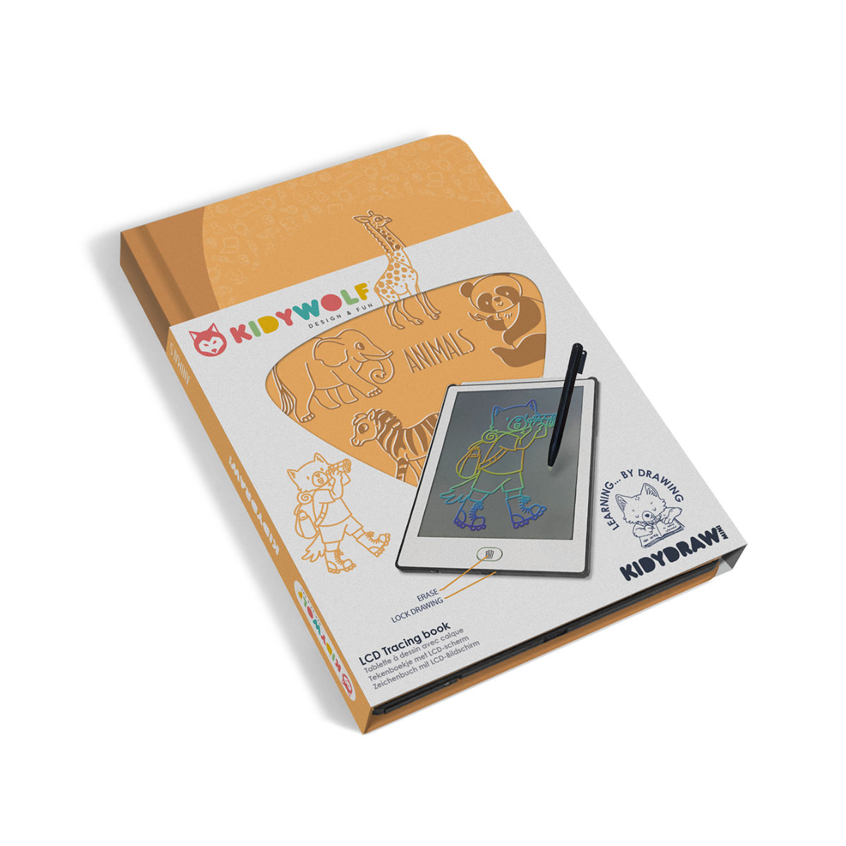 Kidywolf Kidydraw Mini Zeichen-Tablet – 30 Zeichnungen