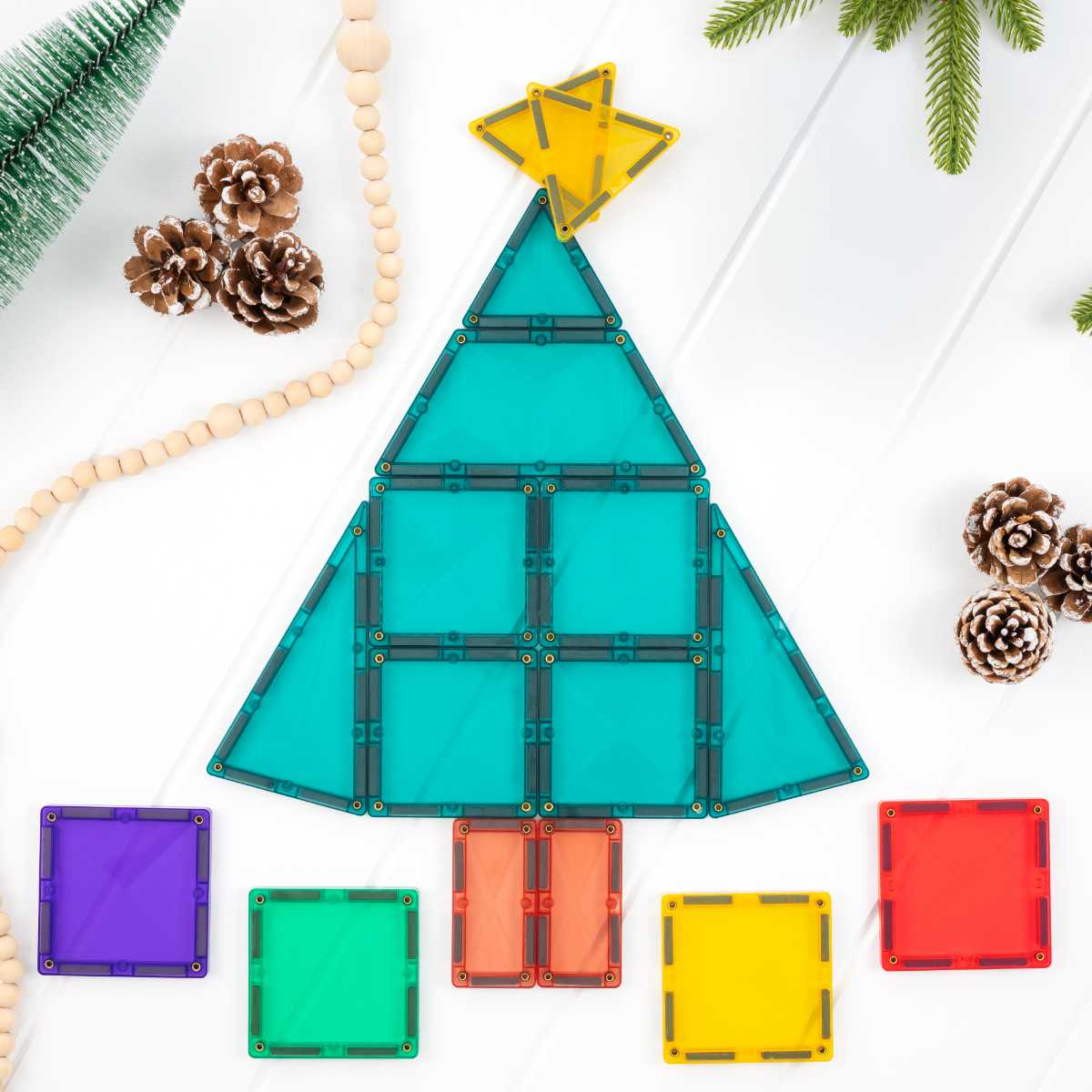 Connetix Magnetbausteine Weihnachtsbaum-Set – 16 Teile