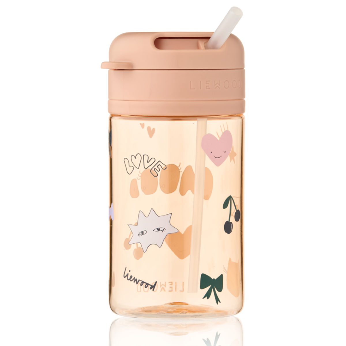 Liewood Pavia Tritan Trinkflasche mit Strohhalm 500 ml