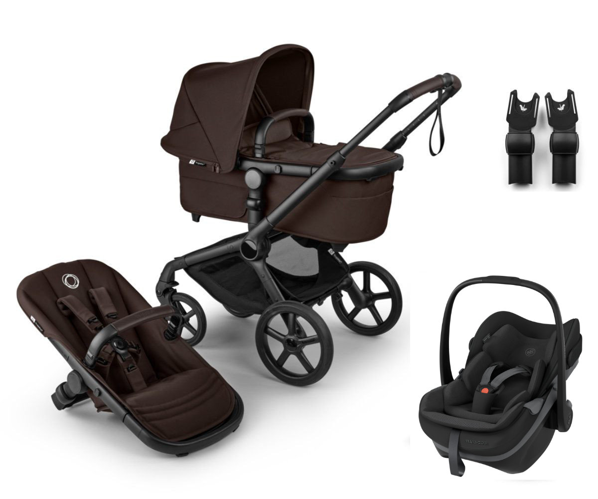 Bugaboo Kinderwagen in Braun - schräge Ansicht