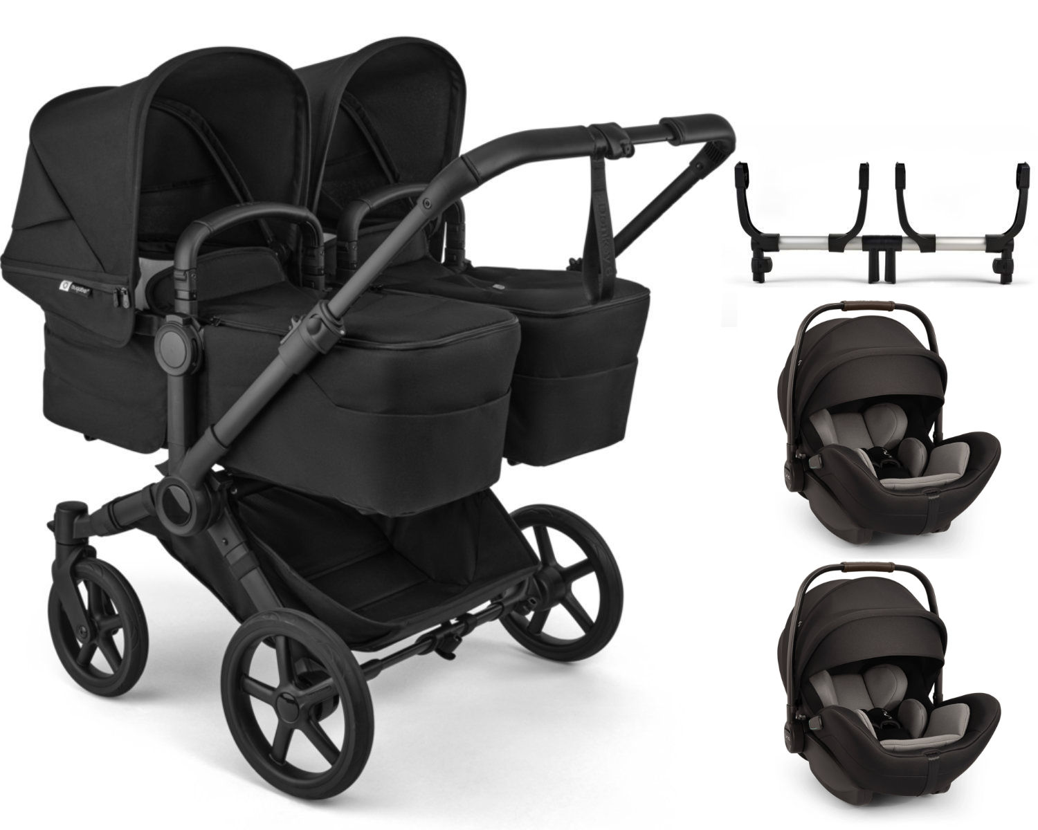 Bugaboo Donkey 6 Twin Kinderwagen Set 3 in 1 inkl. Nuna Arra Flex i-Size Babyschale