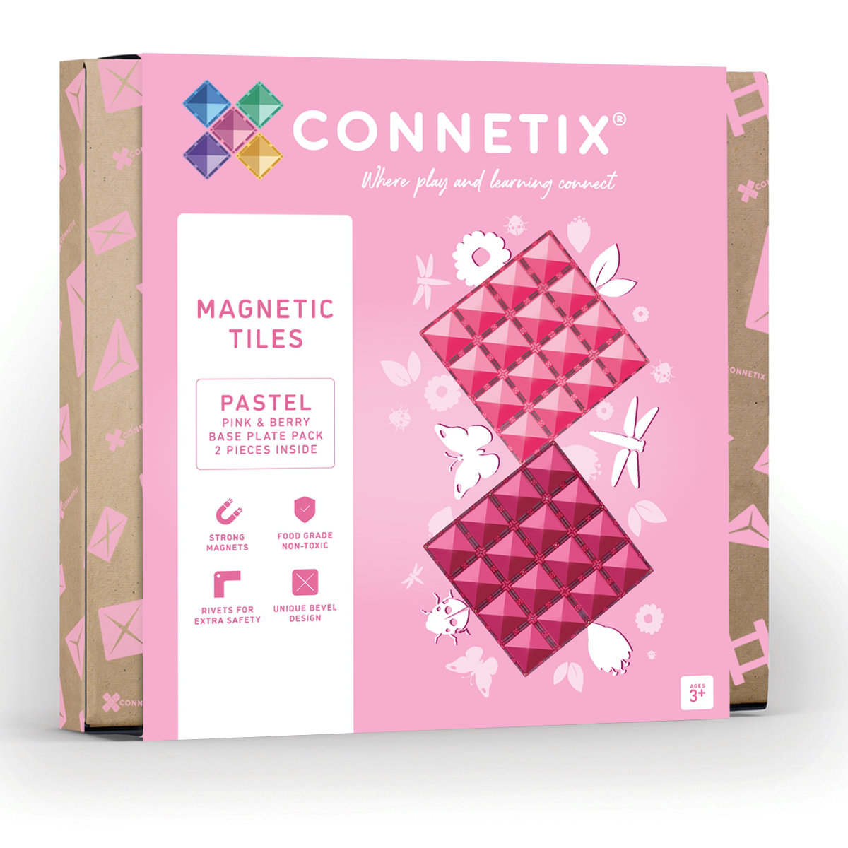 Connetix Magnetspielzeug Basisplatten | 2 Teile