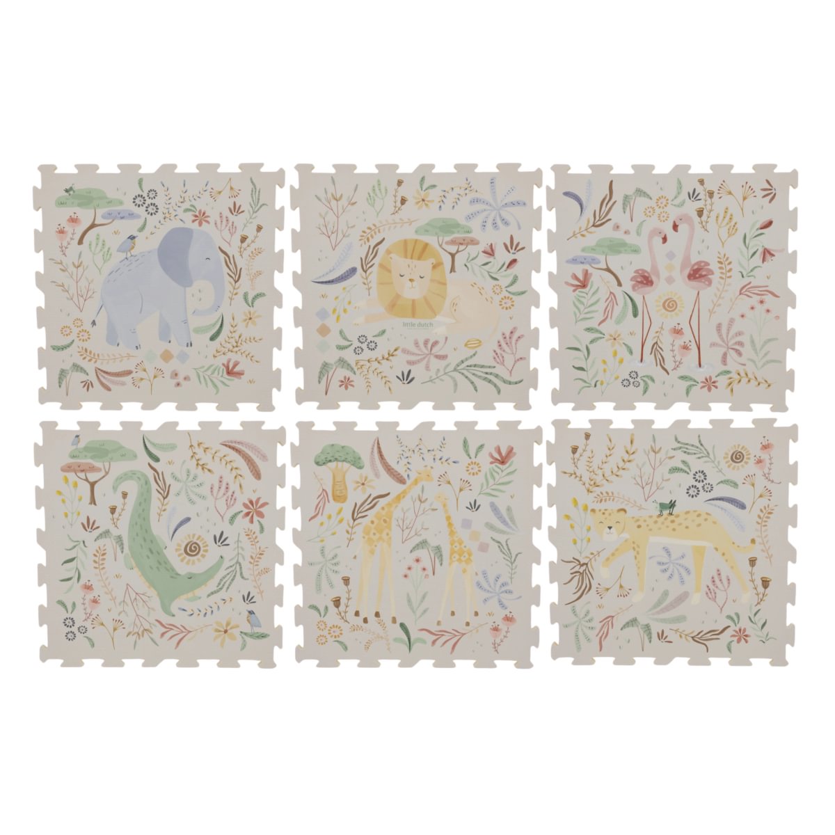 Little Dutch Safari Friends Puzzlematte 120 x 180 cm