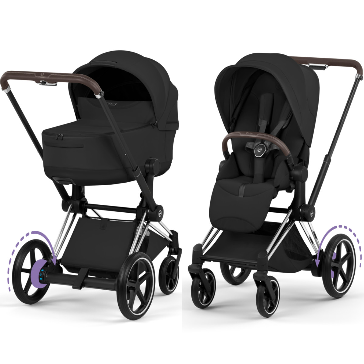 Cybex E-Priam 5 Style Kinderwagen Set 3 in 1 inkl. Cloud T i-Size Babyschale