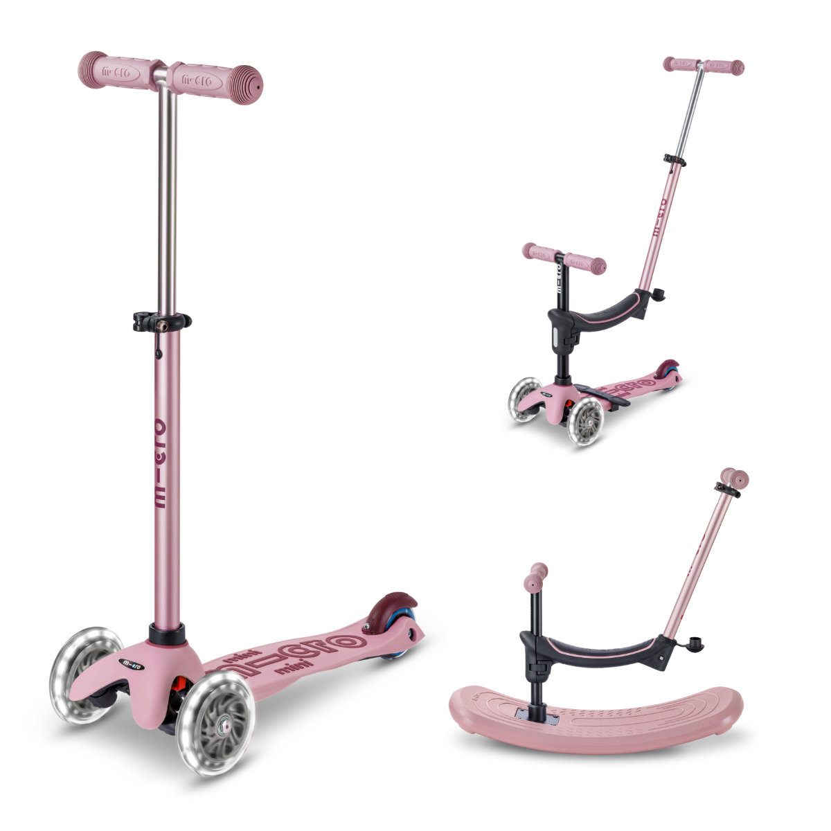Mini Micro Deluxe Scooter Rock & Go mit LED Räder