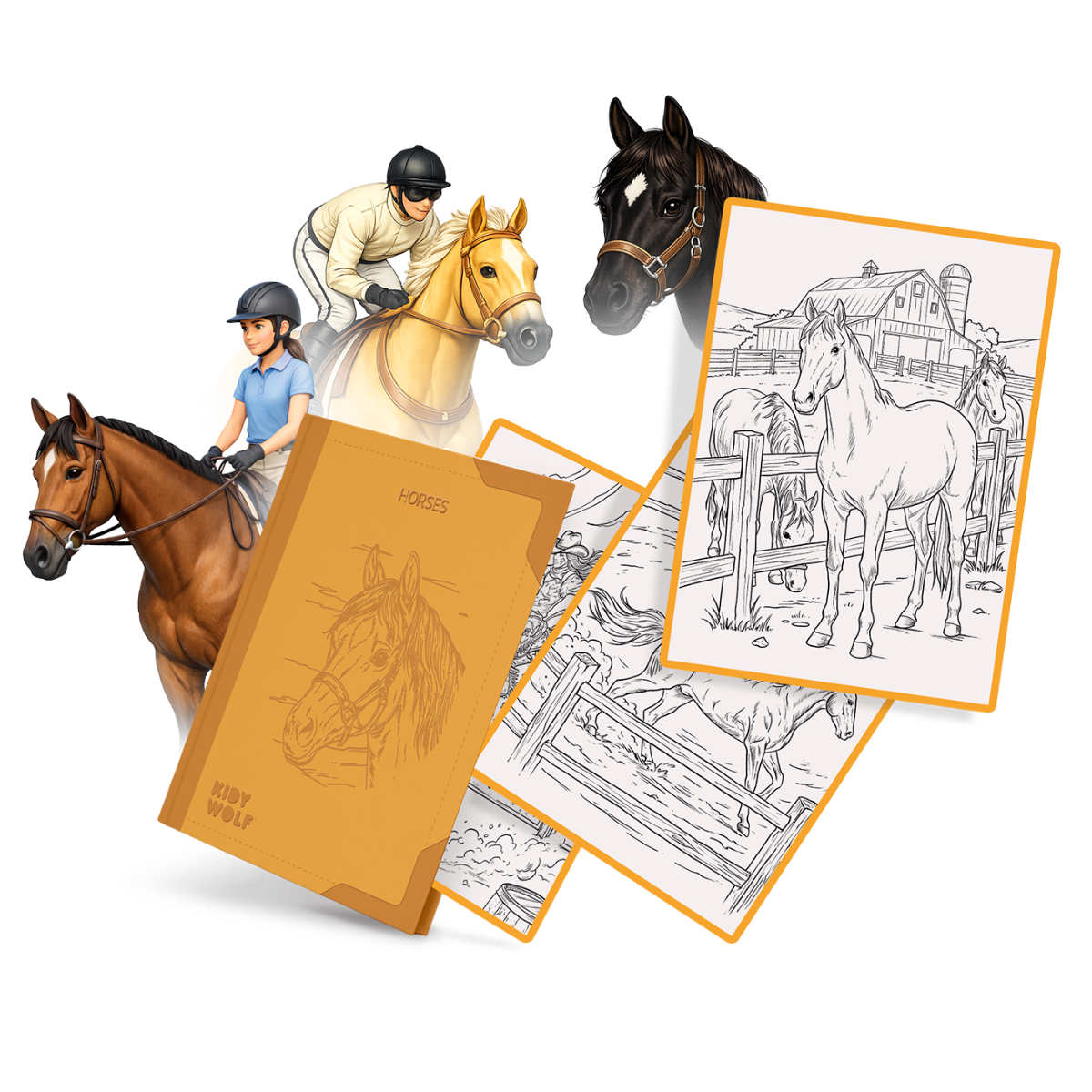 Kidywolf Nachfüllset für Kidydraw Pad Zeichentablett