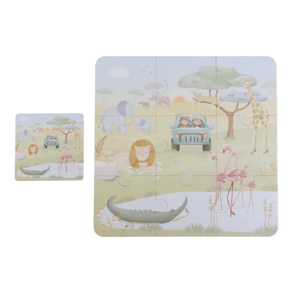 Little Dutch Puzzle 6er-Set – Safari Friends FSC