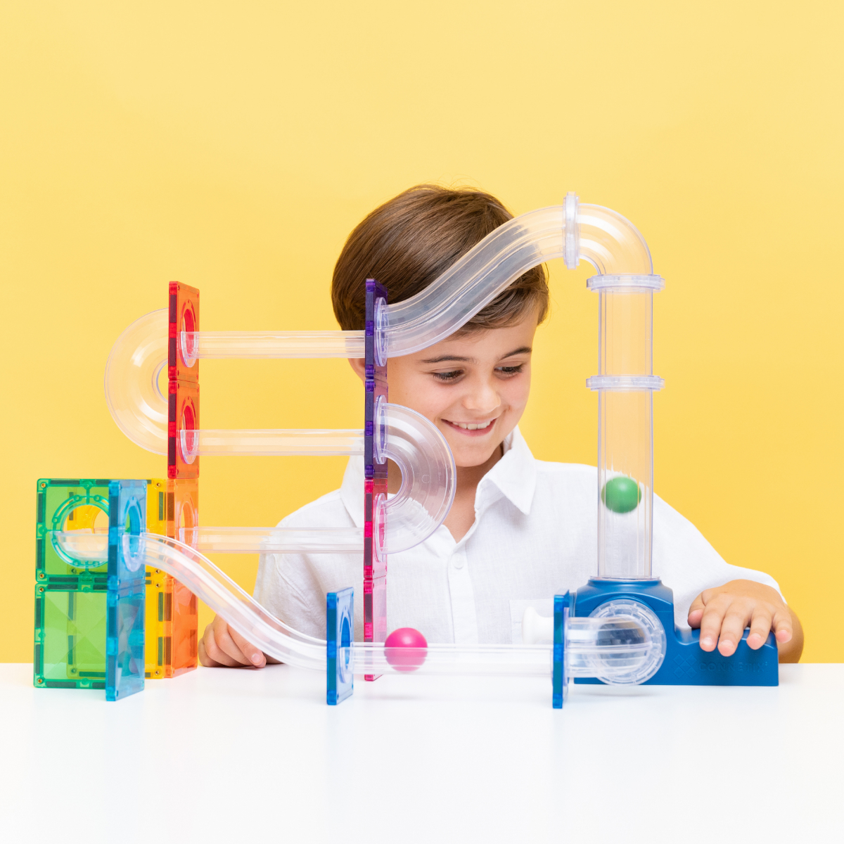 Connetix Ball Run Launcher Kugelbahn Set - 47 Teile