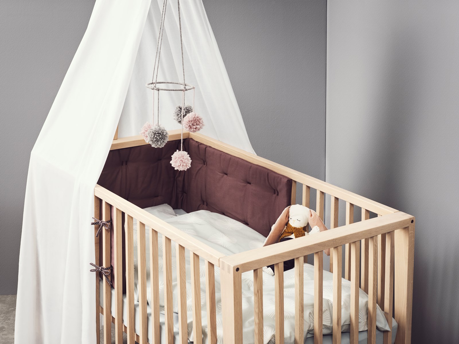Leander Linea Babybett oh Matratze