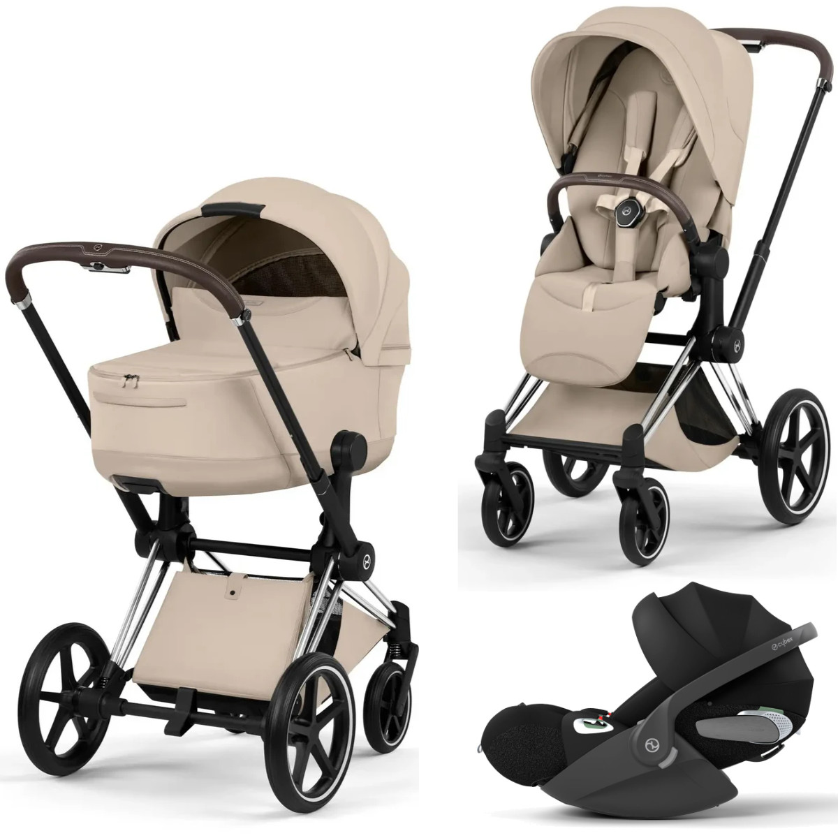 Cybex Priam 5 Style Kombikinderwagen Set 3 in 1 inkl. Cloud T i-Size Babyschale