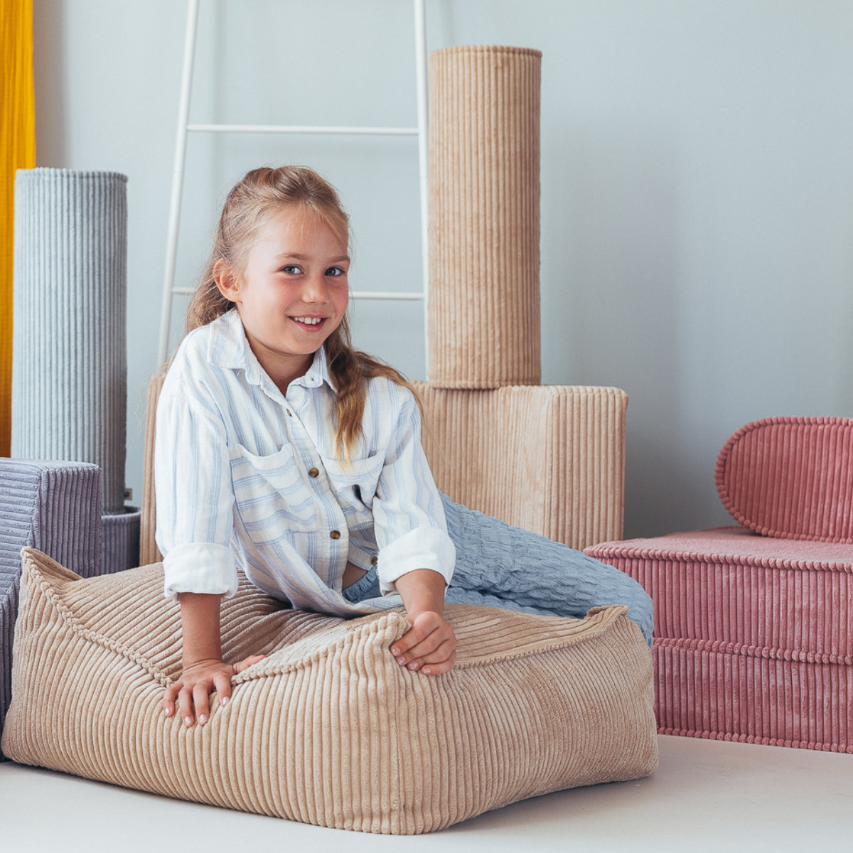 Wigiwama Sitzsack & Hocker Ottoman Square Set
