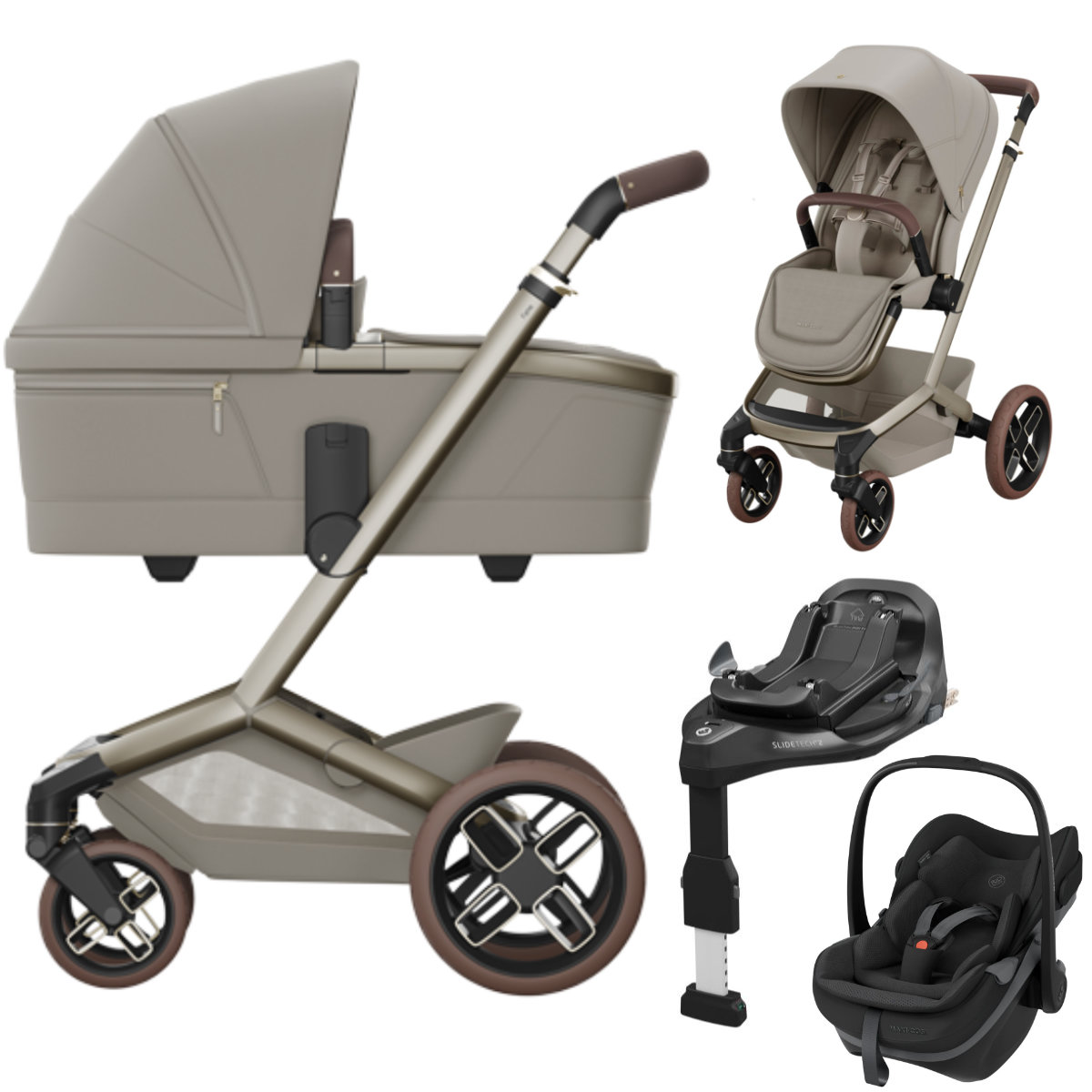 Maxi Cosi Fame Kinderwagen Set 3 in 1 inkl. Maxi Cosi Pebble Slide Pro i-Size Babyschale