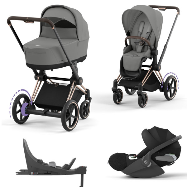 Cybex e-Priam Kinderwagen Set 4 in 1 inckl. Cloud T und Base T i-Size