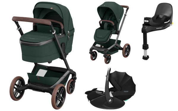 Maxi Cosi Fame Kinderwagen Set 3 in 1 inkl. Pebble 360 Pro2 i-Size Babyschale + Gratis Familyfix 360