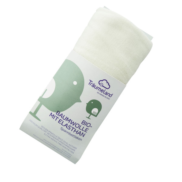 Träumeland Spannbetttuch Bio-Baumwolle mit Elasthan 60x120/ 70x140 cm