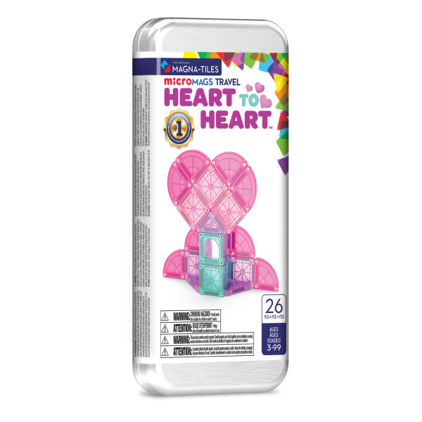 Magna-Tiles microMAGS Heart to Heart Reiseset - 26 Teile