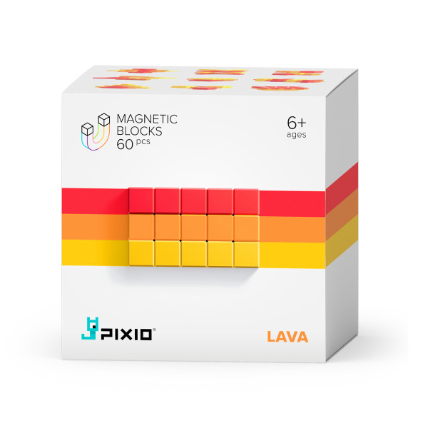 PIXIO Magnetische Bausteinwürfel Abstract Lava 60 Stk