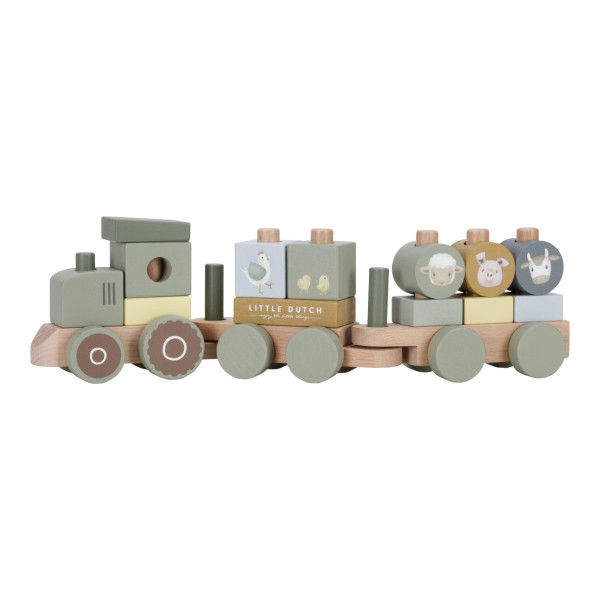 Little Dutch Holz Eisenbahn mit Steck-Formen FSC